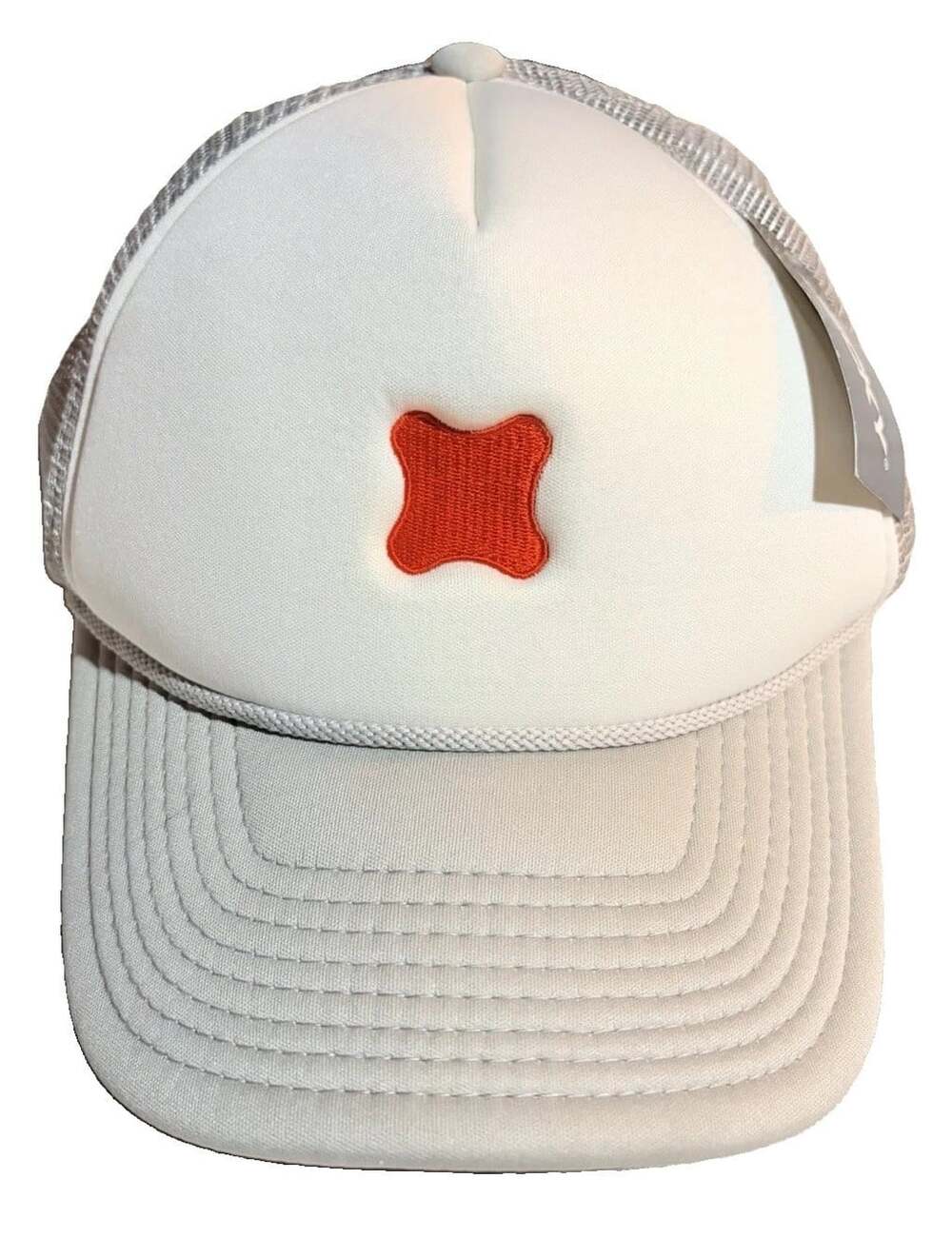 Decky Foam Trucker Hat Gray White Mesh Back Snapback Cap Unisex One Size NWT